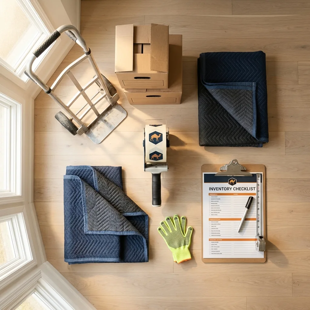 Professional moving supplies and packing materials layout for Yutan residential relocations