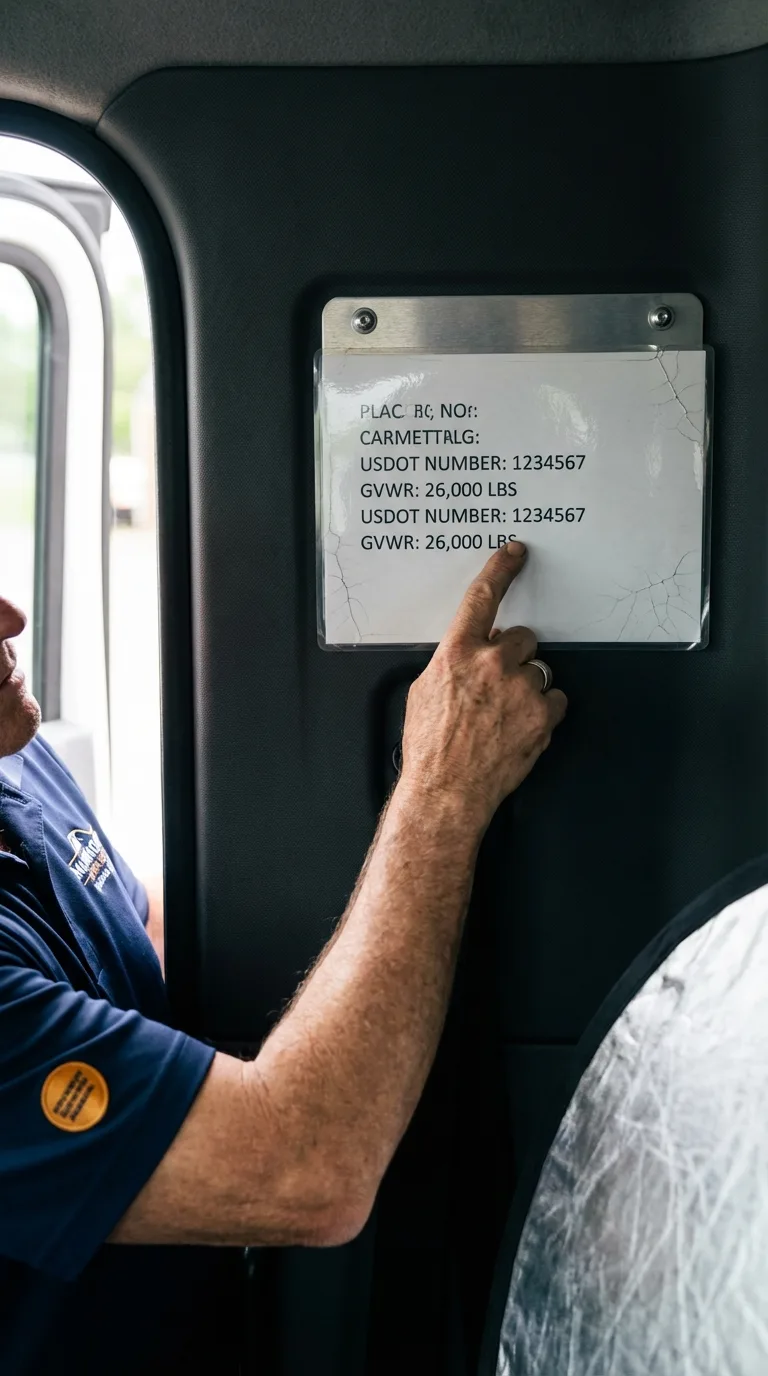USDOT licensing placard verification in Yutan